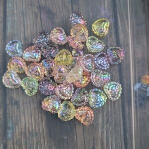 Iridescent Heart Beads